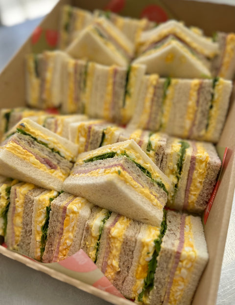 Ham + Egg Mayo Club Sandwiches