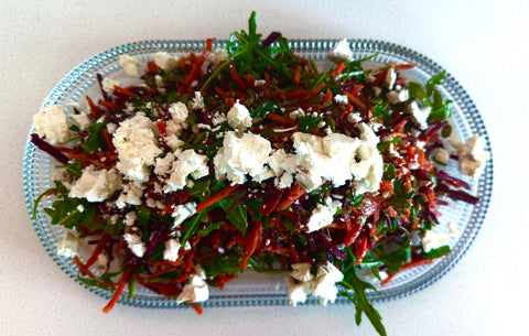 Beetroot Slaw with Feta, Rocket, Mint and Salad Sprinkles