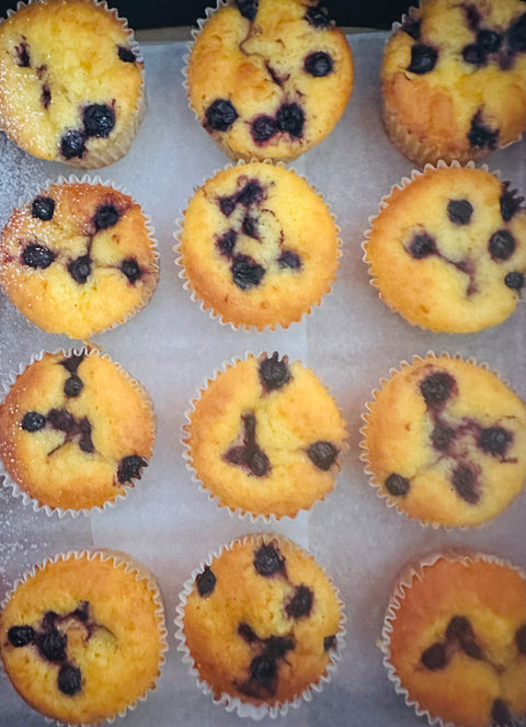 Box of Lemon and Blueberry Tea Cakes