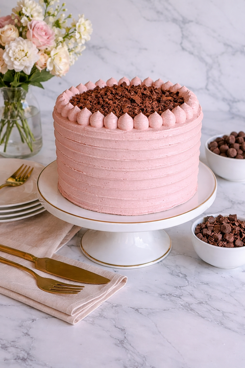 Chocolate Cake with Swiss Meringue Buttercream